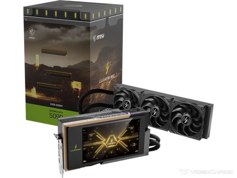 MSI официально представила GeForce RTX 5090 32G Lightning Z &mdash; для неё рекомендуется блок питания мощностью не менее 1600 Вт