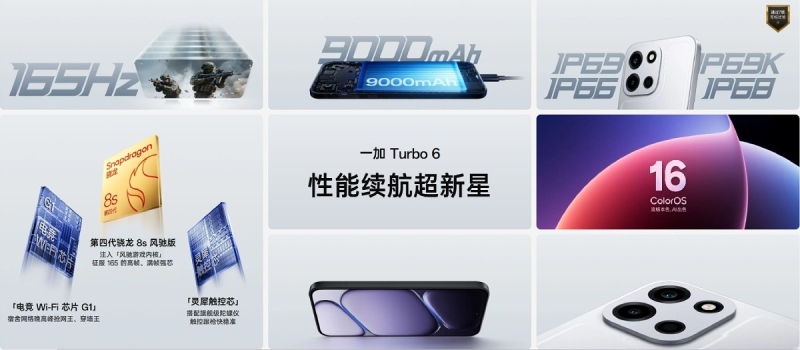 OnePlus представила смартфоны Turbo 6 и Turbo 6V с батареями на 9000 мА&middot;ч и поддержкой быстрой зарядки на 80 Вт