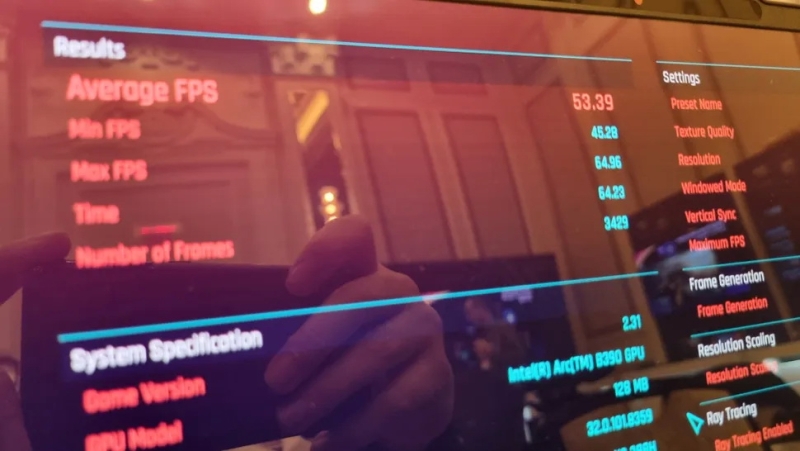 Первые тесты мощнейшей встроенной графики Intel Panther Lake &mdash; Arc B390 выдала более 80 FPS в Cyberpunk 2077
