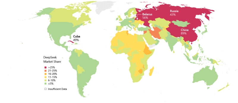 Россия заняла 119-е место в мире по проникновению ИИ — ниже Беларуси и Нигера, но выше Армении и Зимбабве