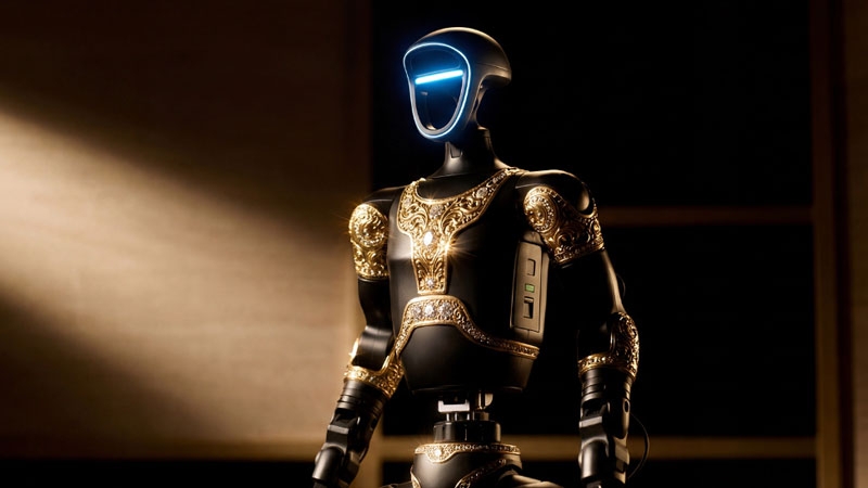 Российский производитель золотых телефонов Caviar представил робота &laquo;Аладдин&raquo; в восточном стиле