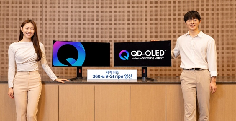 Samsung начала поставки 34-дюймовых QD-OLED-панелей V-Stripe с вертикальным размещением субпикселей