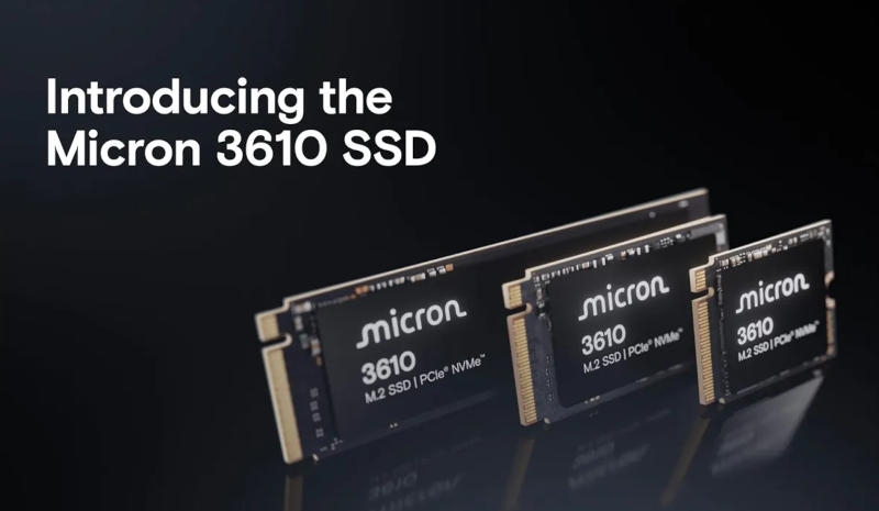 SSD с PCIe 5.0 становятся массовыми: представлен Micron 3610, но купить его можно будет только в комплекте с ПК или ноутбуком