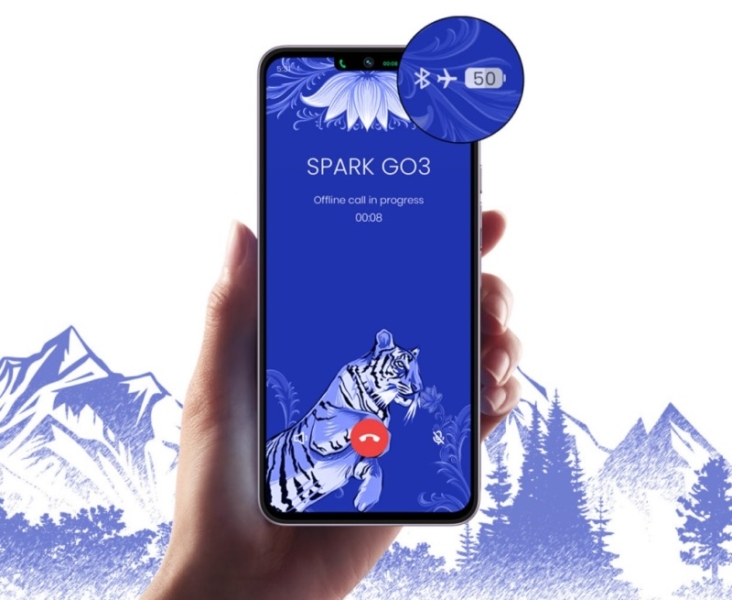 Tecno представила 100-долларовый смартфон Spark Go 3 с офлайн-звонками на расстоянии до 1,5 км и защитой IP64