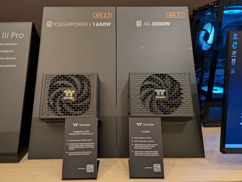 Thermaltake представила блоки питания мощностью до 3000 Вт и модели с заменяемыми разъёмами