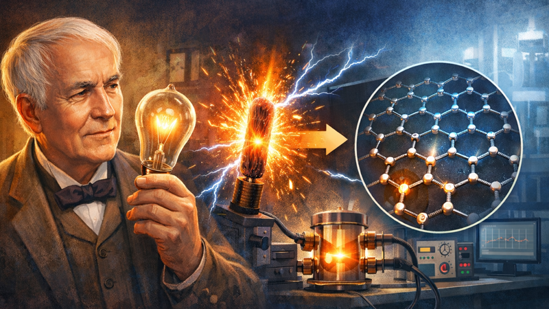 Томас Эдисон мог синтезировать графен за 130 лет до Нобелевской премии за его открытие