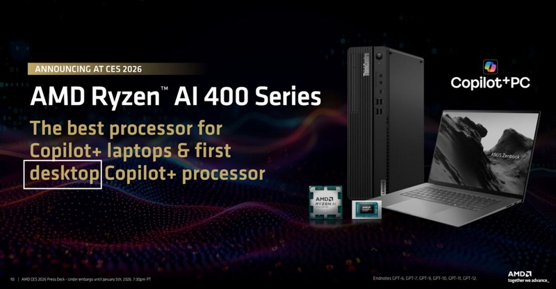 Вместо APU Ryzen 9000G для настольных ПК AMD выпустит Ryzen AI 400