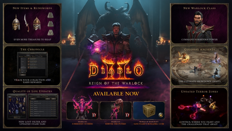Diablo II: Resurrected неожиданно получила большое дополнение Reign of the Warlock, вышла в Steam и Game Pass