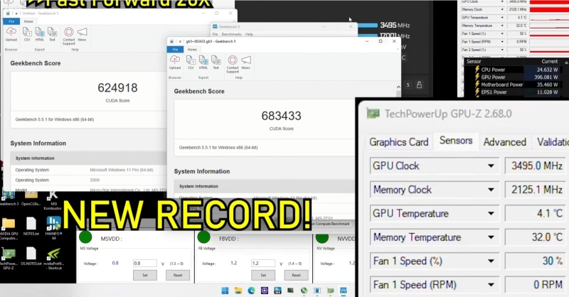 GPU видеокарты за $5090 буквально лопнул от экстремального разгона&nbsp;&mdash; MSI RTX 5090 Lightning Z не пережила эксперимент