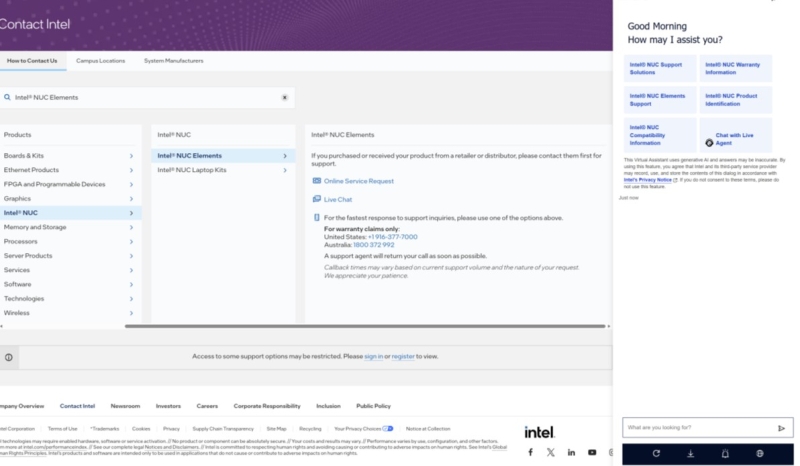 Intel внедрила ИИ&nbsp;в техподдержку &mdash; но он даёт глупые и опасные советы