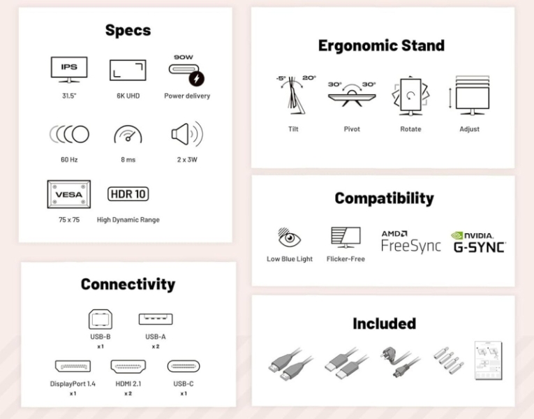Japannext выпустила самый доступный 6K-монитор &mdash; 31,5-дюймовый IPS за &euro;899