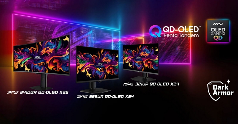 MSI уже использует панели Samsung QD-OLED Penta Tandem в своих игровых мониторах