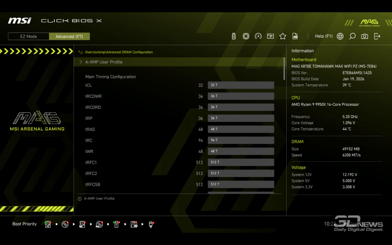 Обзор материнской платы MSI MAG X870E Tomahawk WIFI PZ: плата для эстетов-оверклокеров