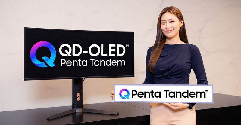 Samsung представила пятислойные матрицы QD-OLED Penta Tandem&nbsp;&mdash;&nbsp;вдвое долговечнее и с яркостью до 4500 кд/м&sup2;