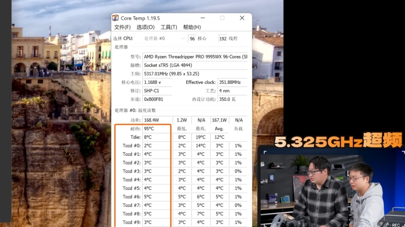 Threadripper Pro 9995WX разогнали до 5,3 ГГц без азота &mdash; крышку превратили в водоблок, добавили чиллер и 140 литров воды