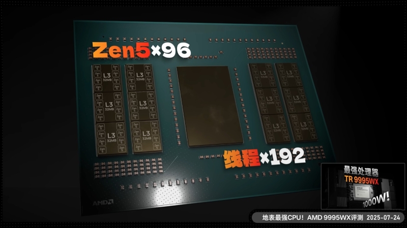 Threadripper Pro 9995WX разогнали до 5,3 ГГц без азота &mdash; крышку превратили в водоблок, добавили чиллер и 140 литров воды