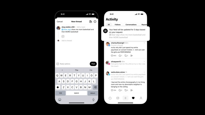 Threads запустила ИИ-функцию для корректировки по времени рекомендаций в ленте