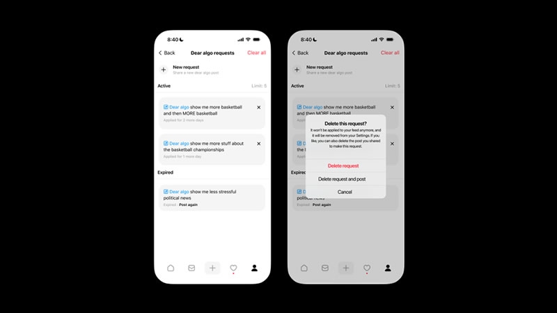 Threads запустила ИИ-функцию для корректировки по времени рекомендаций в ленте