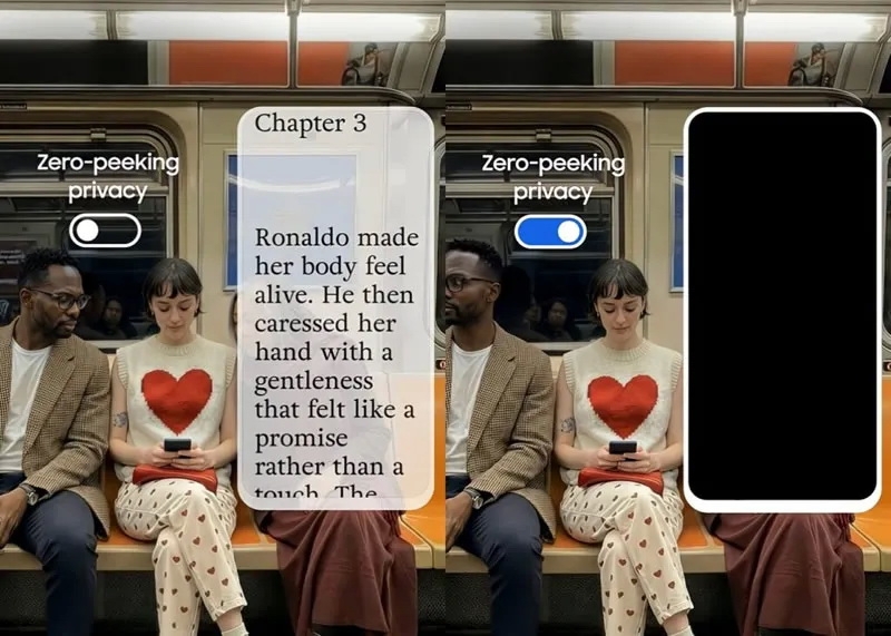 Утечка объяснила, как работает защита от подглядываний на экранах Galaxy S26