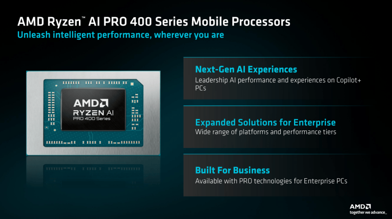AMD представила мобильные Ryzen AI Pro 400 для корпоративных ноутбуков и мобильных рабочих станций