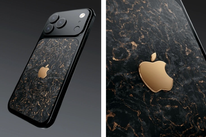 Caviar представила роскошные iPhone 17 в честь 50-летия Apple &mdash; есть даже с кусочком водолазки Стива Джобса