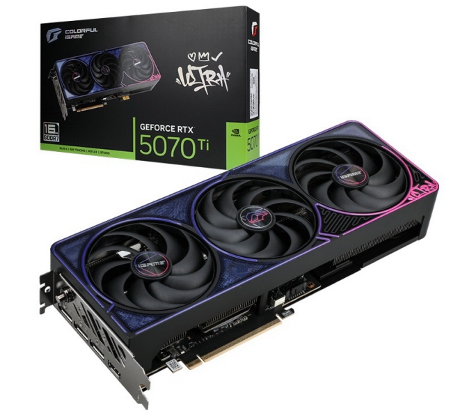 Colorful выпустила видеокарту iGame GeForce RTX 5070 Ti Ultra Z Black OC со съёмным разъёмом питания GC-HPWR
