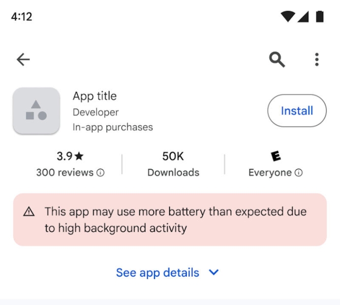 Google начала помечать Android-приложения с высоким расходом батареи