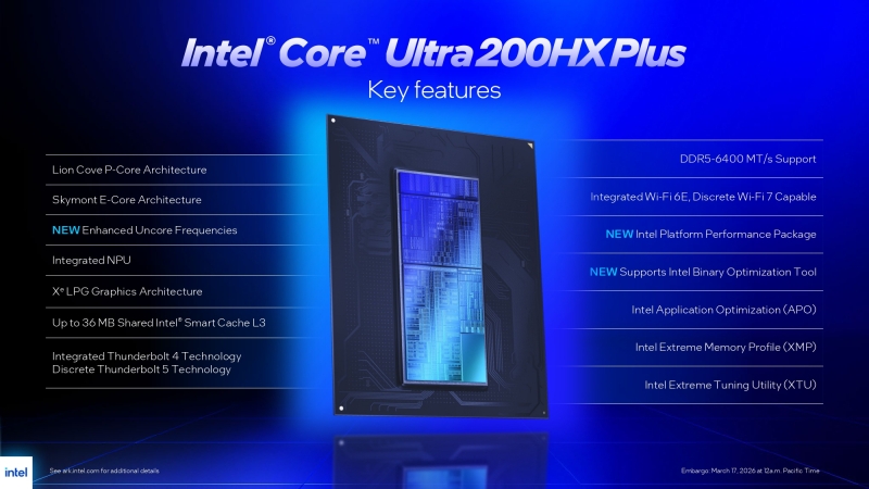 Intel представила мощные процессоры Core Ultra 200HX Plus — до 24 ядер и 5,5 ГГц для игровых ноутбуков