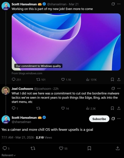 Microsoft пообещала сделать Windows 11 &laquo;более расслабленной и спокойной&raquo;