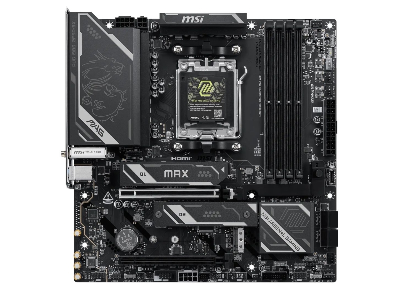 MSI выпустила доступную плату MAG B850M Gaming Pro Max WIFI улучшениями для разгона и&nbsp;PCIe 5.0 x16