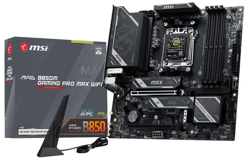 MSI выпустила доступную плату MAG B850M Gaming Pro Max WIFI улучшениями для разгона и&nbsp;PCIe 5.0 x16