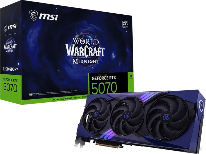 MSI выпустила GeForce RTX 5070 Light Edition и Void Edition по мотивам World of Warcraft: Midnight