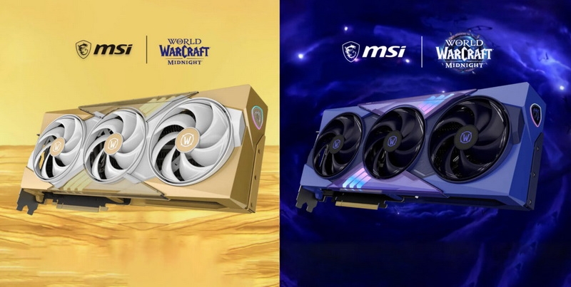 MSI выпустила GeForce RTX 5070 Light Edition и Void Edition по мотивам World of Warcraft: Midnight