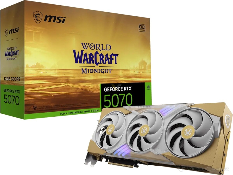MSI выпустила GeForce RTX 5070 Light Edition и Void Edition по мотивам World of Warcraft: Midnight