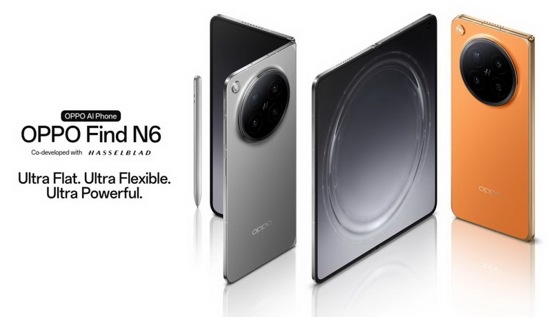 Oppo представила флагманский складной смартфон Find N6 с &laquo;практически невидимой складкой&raquo; по цене от&nbsp;$1437