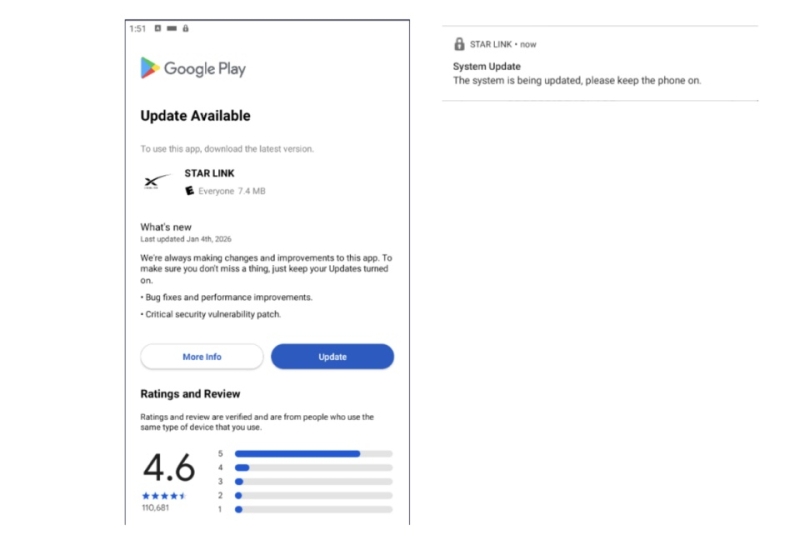 Поддельное приложение Starlink внедряло майнер криптовалют на Android-смартфоны