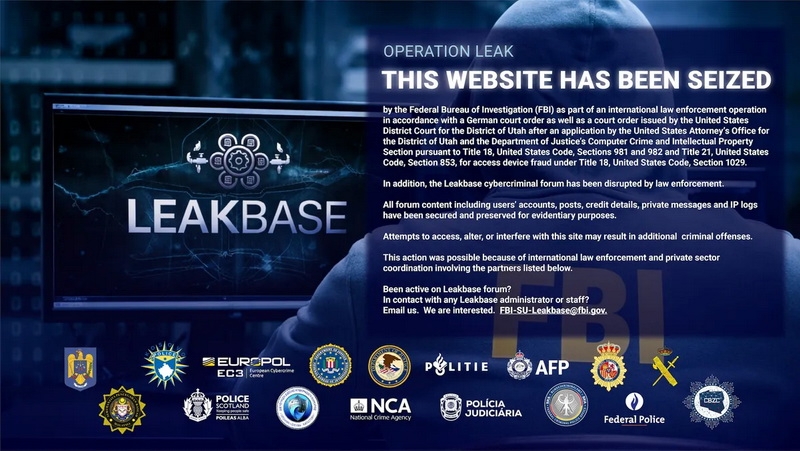 Спецслужбы США и Европола накрыли LeakBase &mdash; один из крупнейших хакерских форумов в мире с 142 000 участников