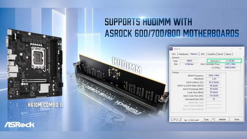ASRock вместе с TeamGroup придумали новый тип модулей памяти DDR5 &mdash; HUDIMM для дешёвых ПК