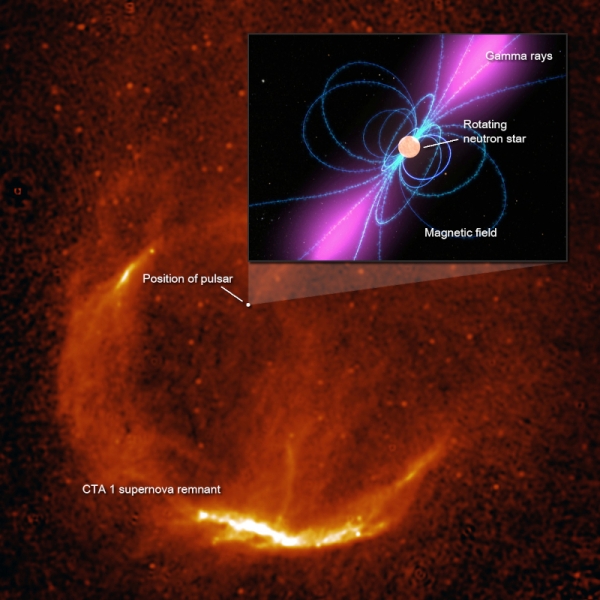 Астрономы нашли у миллисекундных пульсаров радиоизлучение на краю их магнитосферы