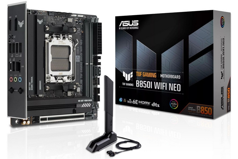 Asus представила первую плату Mini-ITX серии TUF &mdash; TUF Gaming B850I WIFI Neo для Ryzen