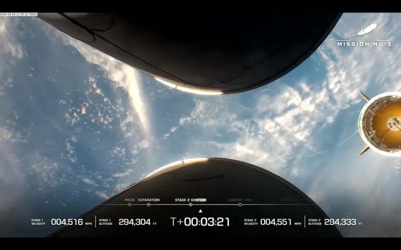 Blue Origin впервые повторно использовала первую ступень огромной ракеты New Glen