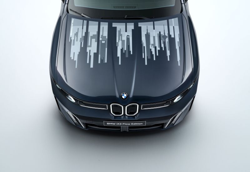 BMW iX3 Flow Edition показала капот, который меняет окраску при помощи технологии &laquo;электронных чернил&raquo;