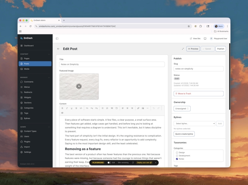 Cloudflare представила CMS EmDash &mdash; &laquo;духовного преемника&raquo; WordPress