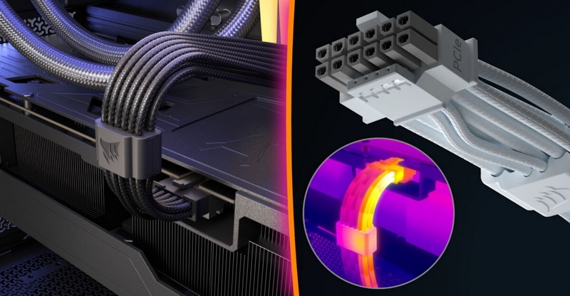 Corsair выпустила кабель питания для видеокарт ThermalProtect 12V-2&times;6 со встроенным датчиком температуры