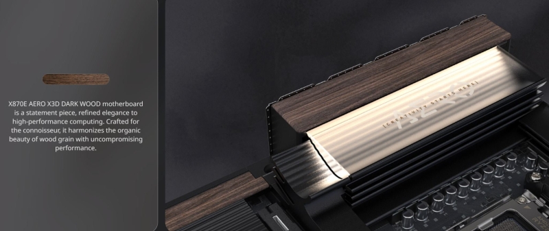 Gigabyte анонсировала плату X870E Aero X3D Dark Wood с отделкой под тёмное дерево