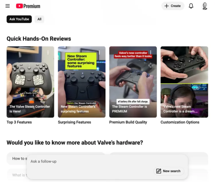 Google превратила поиск на YouTube в диалог с ИИ &mdash; но он ошибается