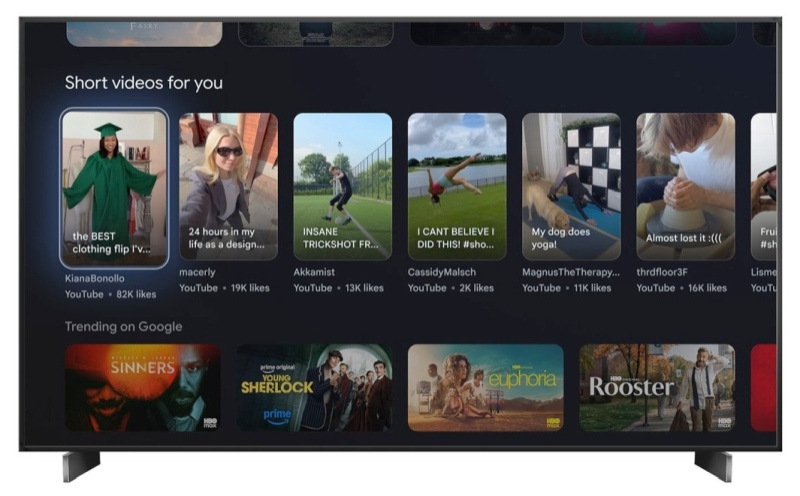 Google TV получит новые ИИ-функции, а на главном экране появятся YouTube Shorts