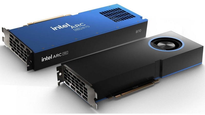 Intel выпустила драйвер с поддержкой профессиональных видеокарт Arc Pro B70 и Arc Pro B65