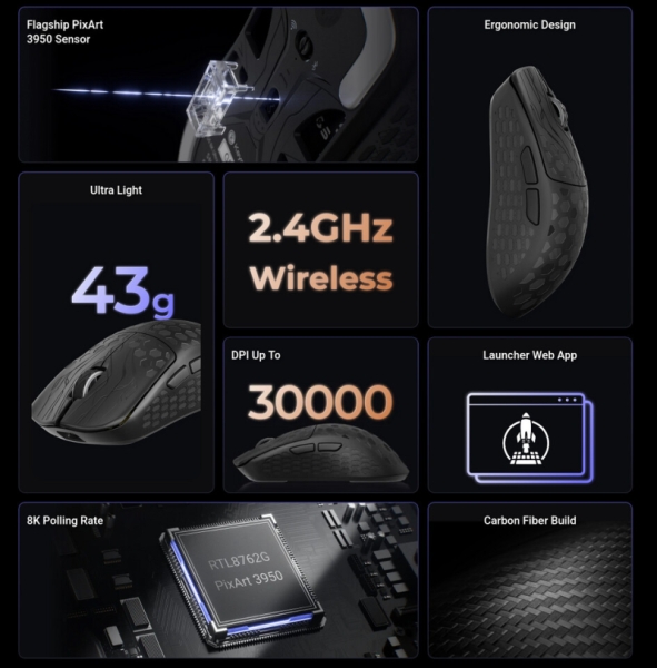 Keychron представила геймерские беспроводные мыши G4 и G5 по цене $80 и $110