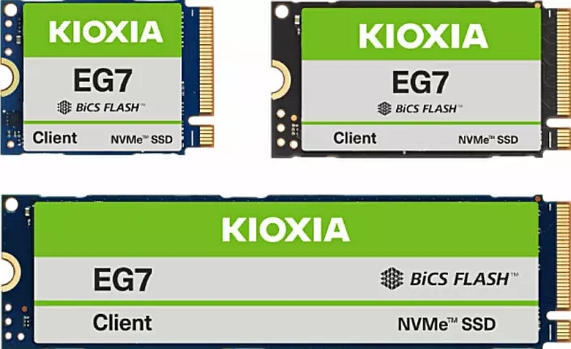 Kioxia представила быстрый твердотельный накопитель EG7 на основе 218-слойной 3D QLC NAND